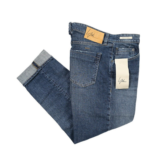 SUMMER SALE｜YCHAI “ROBUSTO” ストレッチデニム 5ポケットテーパードジーンズ / TAPERED FIT ブルー(BLU) 30 | GUARDAROBA MILANO OFFICIAL STORE