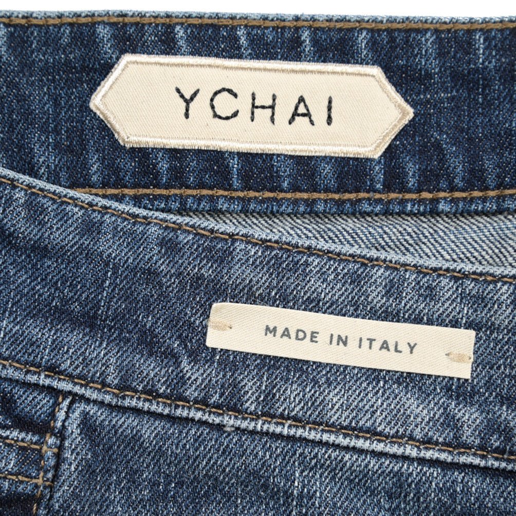 SUMMER SALE｜YCHAI “ROBUSTO” ストレッチデニム 5ポケットテーパードジーンズ / TAPERED FIT ブルー(BLU) 30 | GUARDAROBA MILANO OFFICIAL STORE