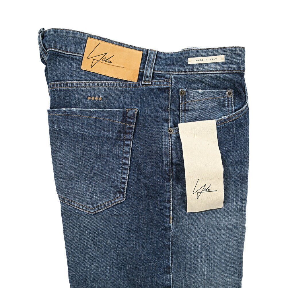 SUMMER SALE｜YCHAI “ROBUSTO” ストレッチデニム 5ポケットテーパードジーンズ / TAPERED FIT ブルー(BLU) 30 | GUARDAROBA MILANO OFFICIAL STORE