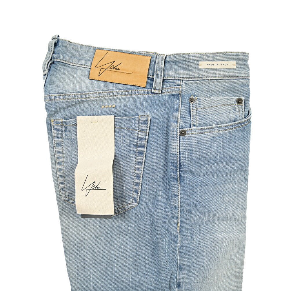 SUMMER SALE｜YCHAI “ROBUSTO” ストレッチデニム 5ポケットテーパードジーンズ / TAPERED FIT ライトブルー(BLU) 30 | GUARDAROBA MILANO OFFICIAL STORE