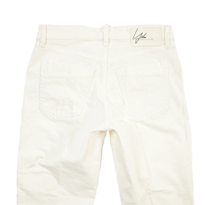 SUMMER SALE｜YCHAI “ROBUSTO” ストレッチデニム 5ポケットテーパードジーンズ / TAPERED FIT ホワイト(BIANCO) 28 | GUARDAROBA MILANO OFFICIAL STORE