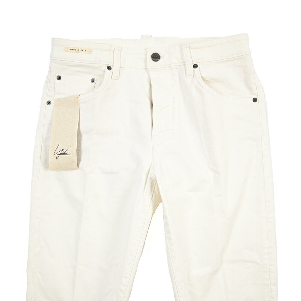 SUMMER SALE｜YCHAI “ROBUSTO” ストレッチデニム 5ポケットテーパードジーンズ / TAPERED FIT ホワイト(BIANCO) 28 | GUARDAROBA MILANO OFFICIAL STORE
