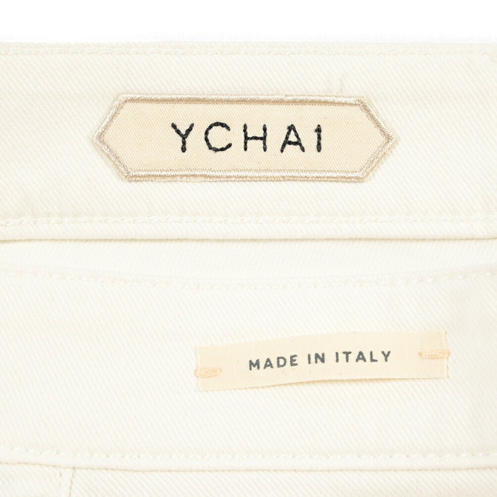 SUMMER SALE｜YCHAI “ROBUSTO” ストレッチデニム 5ポケットテーパードジーンズ / TAPERED FIT ホワイト(BIANCO) 28 | GUARDAROBA MILANO OFFICIAL STORE