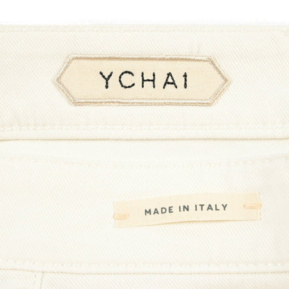SUMMER SALE｜YCHAI “ROBUSTO” ストレッチデニム 5ポケットテーパードジーンズ / TAPERED FIT ホワイト(BIANCO) 28 | GUARDAROBA MILANO OFFICIAL STORE