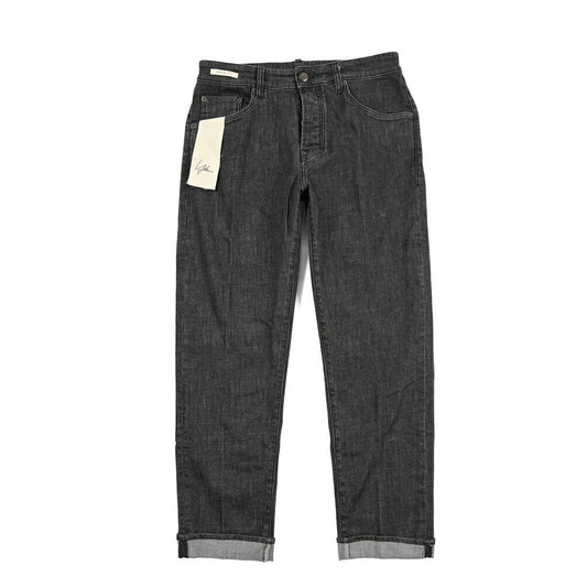 SUMMER SALE｜YCHAI “ROBUSTO” ストレッチデニム 5ポケットテーパードジーンズ / TAPERED FIT ブラック(NERO) 32 | GUARDAROBA MILANO OFFICIAL STORE