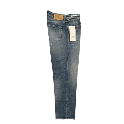 SUMMER SALE｜YCHAI “ROBUSTO” ストレッチデニム 5ポケットテーパードジーンズ / TAPERED FIT ブルー(BLU) 33 | GUARDAROBA MILANO OFFICIAL STORE