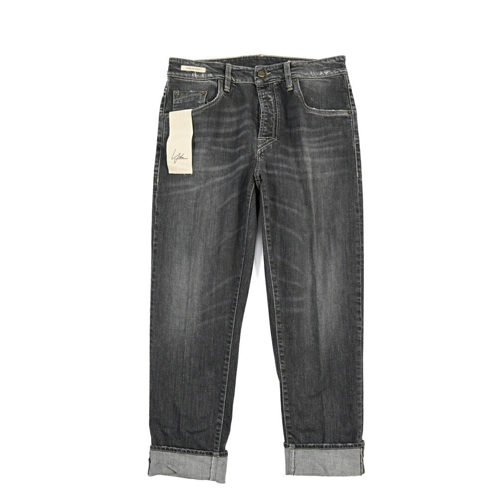 SUMMER SALE｜YCHAI “ROBUSTO” ストレッチデニム 5ポケットテーパードジーンズ / TAPERED FIT ブラック(NERO) 33 | GUARDAROBA MILANO OFFICIAL STORE