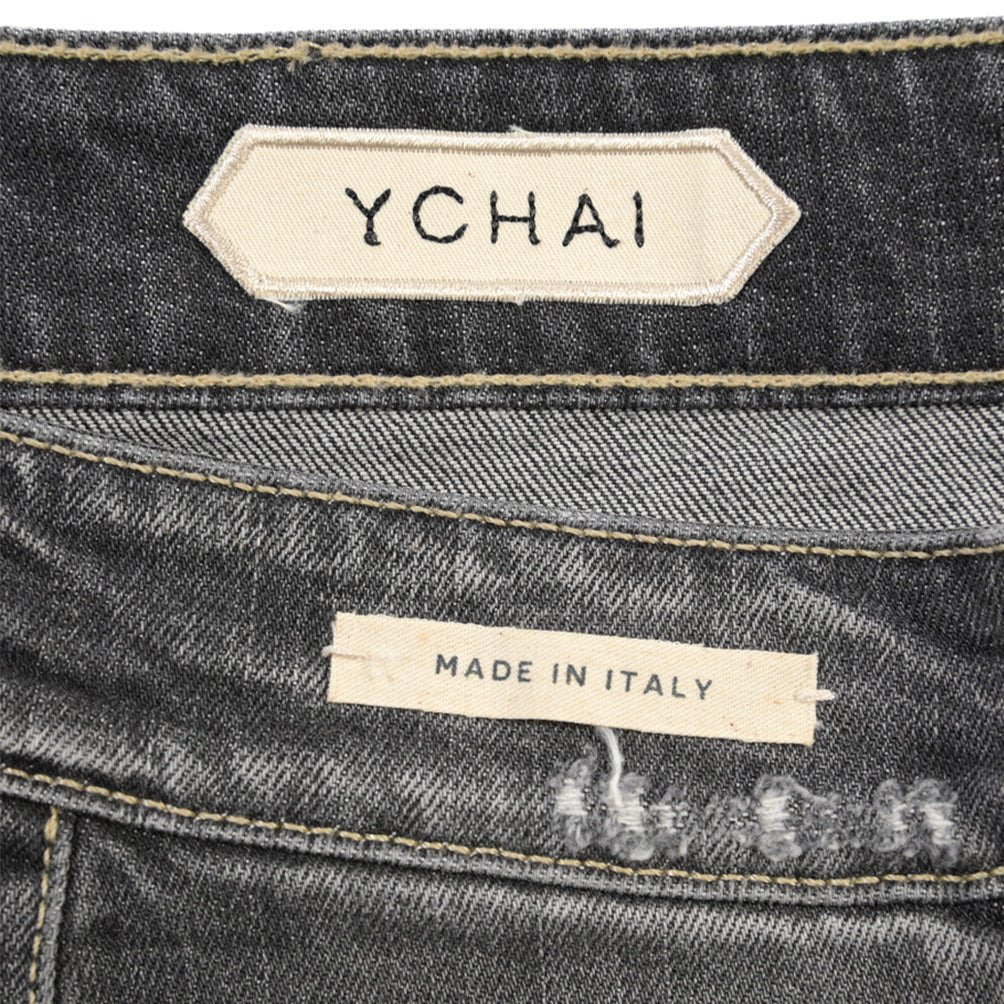 SUMMER SALE｜YCHAI “ROBUSTO” ストレッチデニム 5ポケットテーパードジーンズ / TAPERED FIT ブラック(NERO) 33 | GUARDAROBA MILANO OFFICIAL STORE