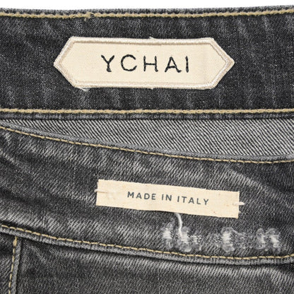 SUMMER SALE｜YCHAI “ROBUSTO” ストレッチデニム 5ポケットテーパードジーンズ / TAPERED FIT ブラック(NERO) 33 | GUARDAROBA MILANO OFFICIAL STORE