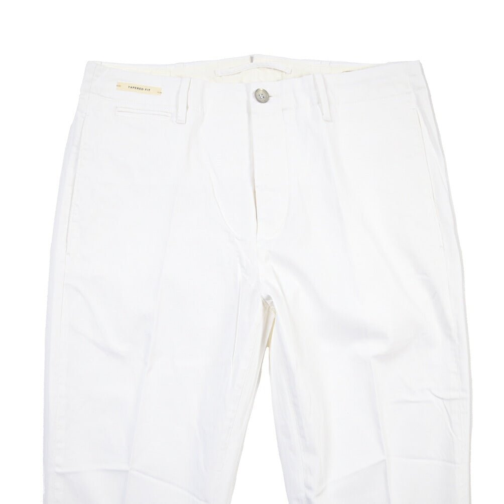 SUMMER SALE｜YCHAI “ROBUSTO” ストレッチコットン ノータックチノパンツ / SKINNY FIT ホワイト(BIANCO) 31 | GUARDAROBA MILANO OFFICIAL STORE