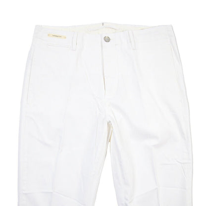 SUMMER SALE｜YCHAI “ROBUSTO” ストレッチコットン ノータックチノパンツ / SKINNY FIT ホワイト(BIANCO) 31 | GUARDAROBA MILANO OFFICIAL STORE