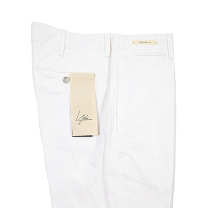 SUMMER SALE｜YCHAI “ROBUSTO” ストレッチコットン ノータックチノパンツ / SKINNY FIT ホワイト(BIANCO) 31 | GUARDAROBA MILANO OFFICIAL STORE