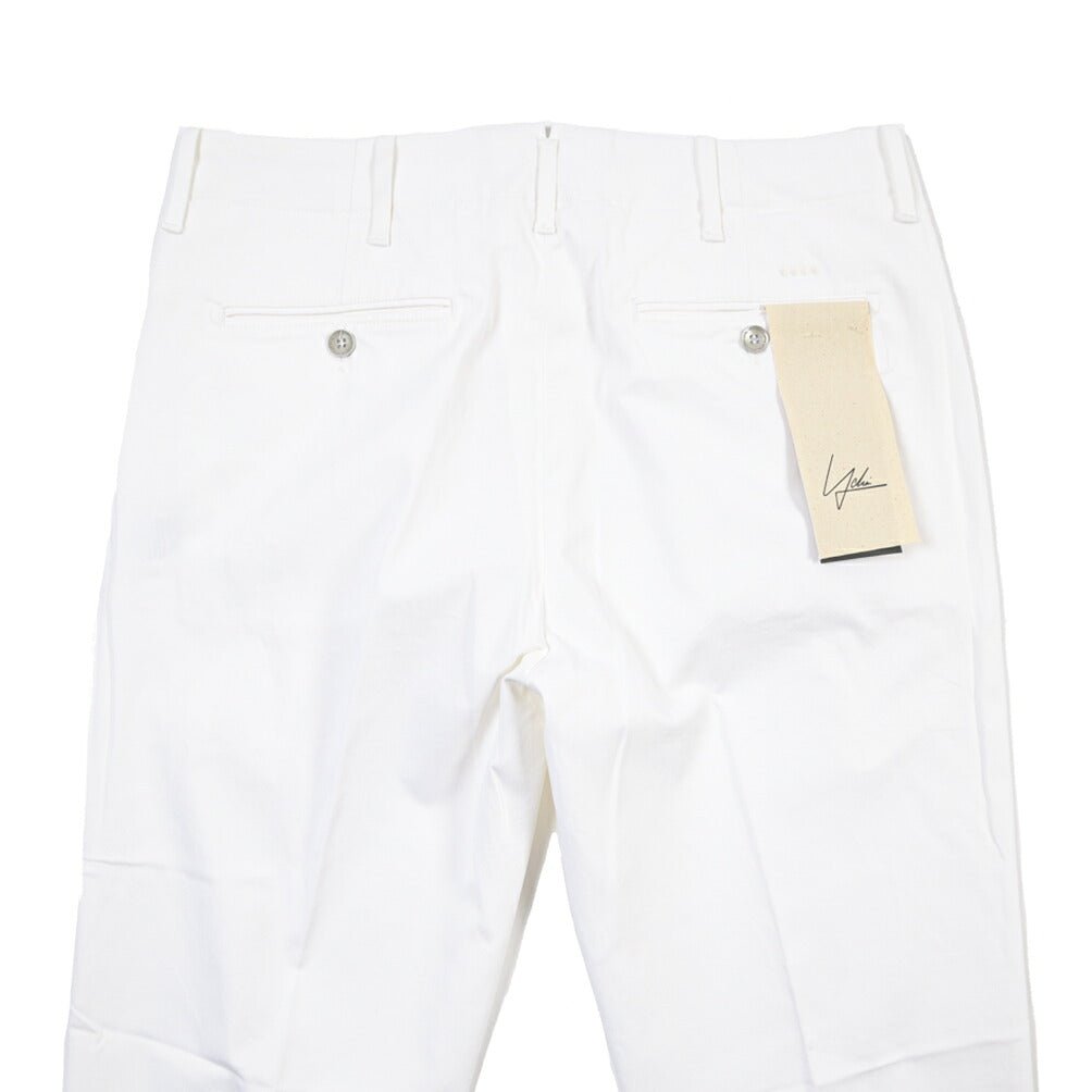 SUMMER SALE｜YCHAI “ROBUSTO” ストレッチコットン ノータックチノパンツ / SKINNY FIT ホワイト(BIANCO) 31 | GUARDAROBA MILANO OFFICIAL STORE