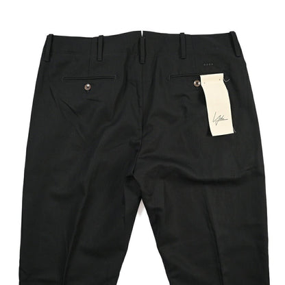 SUMMER SALE｜YCHAI “ROBUSTO” リネン混コットン ノータックパンツ / TAPERED FIT ブラック(NERO) 33 | GUARDAROBA MILANO OFFICIAL STORE