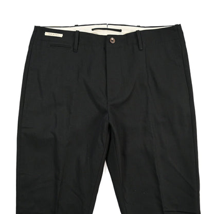 SUMMER SALE｜YCHAI “ROBUSTO” リネン混コットン ノータックパンツ / TAPERED FIT ブラック(NERO) 33 | GUARDAROBA MILANO OFFICIAL STORE