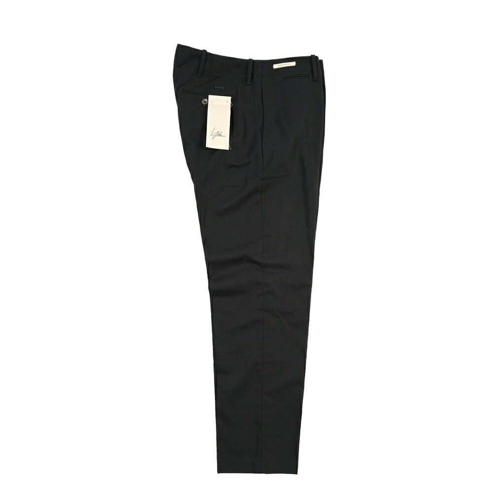 SUMMER SALE｜YCHAI “ROBUSTO” リネン混コットン ノータックパンツ / TAPERED FIT ブラック(NERO) 33 | GUARDAROBA MILANO OFFICIAL STORE