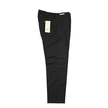 SUMMER SALE｜YCHAI “ROBUSTO” リネン混コットン ノータックパンツ / TAPERED FIT ブラック(NERO) 33 | GUARDAROBA MILANO OFFICIAL STORE