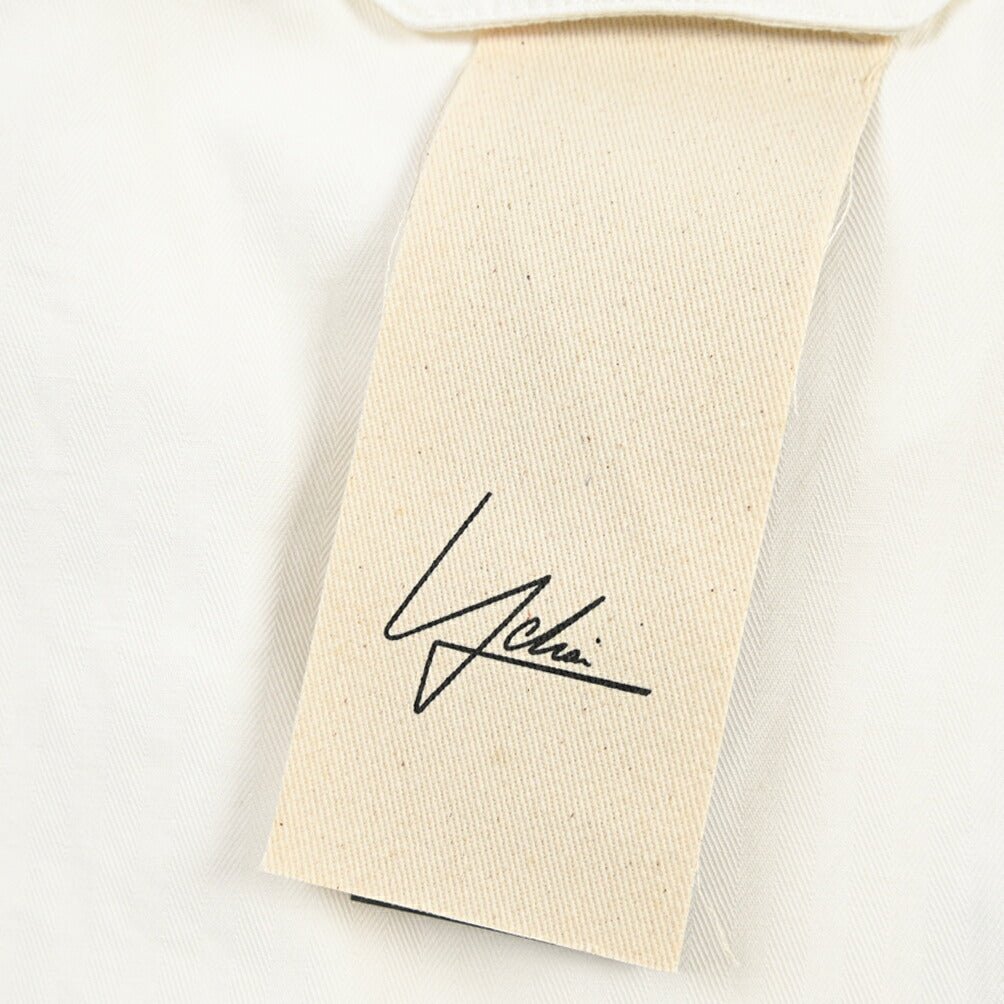SUMMER SALE｜YCHAI “ROBUSTO” リネン混コットン ツータックヘリンボーンパンツ / TAPERED FIT ホワイト(BIANCO) 32 | GUARDAROBA MILANO OFFICIAL STORE