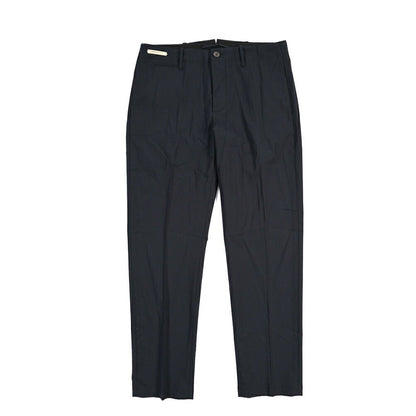 SUMMER SALE｜YCHAI “ROBUSTO” リネン混コットン ノータックパンツ / TAPERED FIT ネイビー(BLU) 33 | GUARDAROBA MILANO OFFICIAL STORE