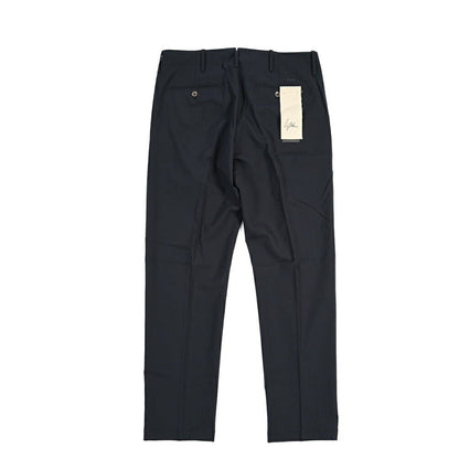 SUMMER SALE｜YCHAI “ROBUSTO” リネン混コットン ノータックパンツ / TAPERED FIT ネイビー(BLU) 33 | GUARDAROBA MILANO OFFICIAL STORE