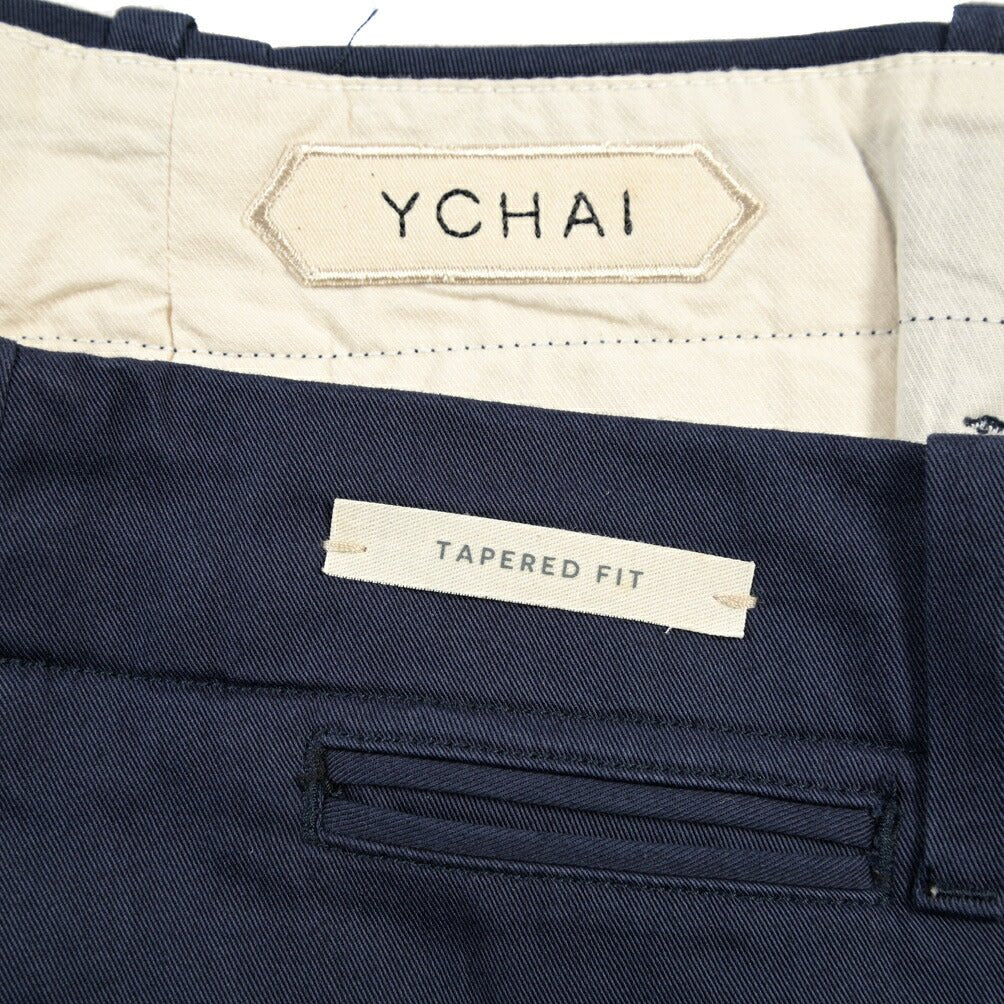 SUMMER SALE｜YCHAI “ROBUSTO” ストレッチコットン ノータックパンツ / TAPERED FIT ネイビー(BLU FRANCIA) 33 | GUARDAROBA MILANO OFFICIAL STORE