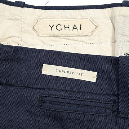 SUMMER SALE｜YCHAI “ROBUSTO” ストレッチコットン ノータックパンツ / TAPERED FIT ネイビー(BLU FRANCIA) 33 | GUARDAROBA MILANO OFFICIAL STORE