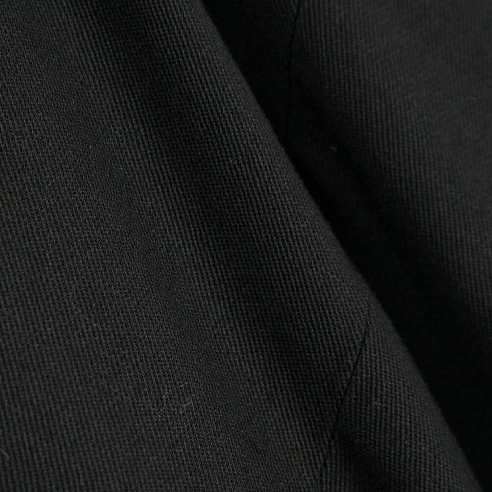 SUMMER SALE｜YCHAI “ROBUSTO” リネン混コットン ツータックパンツ / TAPERED FIT ブラック(NERO) 33 | GUARDAROBA MILANO OFFICIAL STORE
