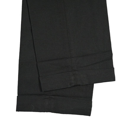 SUMMER SALE｜YCHAI “ROBUSTO” リネン混コットン ツータックパンツ / TAPERED FIT ブラック(NERO) 33 | GUARDAROBA MILANO OFFICIAL STORE