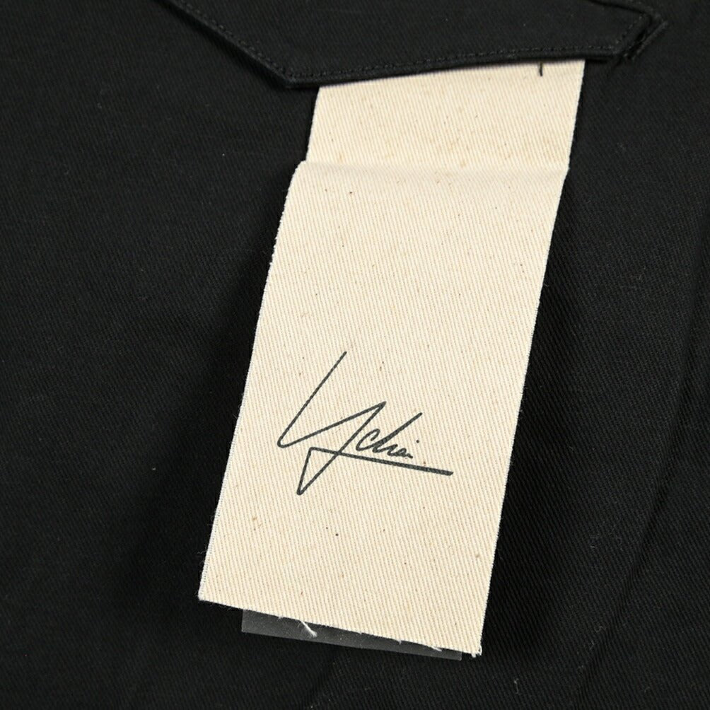 SUMMER SALE｜YCHAI “ROBUSTO” リネン混コットン ツータックパンツ / TAPERED FIT ブラック(NERO) 33 | GUARDAROBA MILANO OFFICIAL STORE