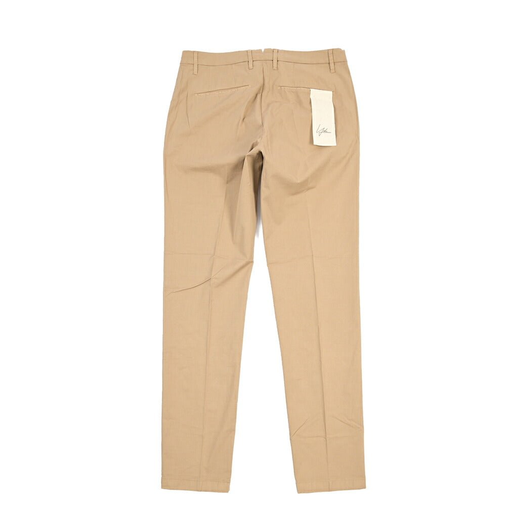 SUMMER SALE｜YCHAI ストレッチコットン ノータックチノパンツ / SKINNY FIT ベージュ（NOCCIOLA） 30 | GUARDAROBA MILANO OFFICIAL STORE