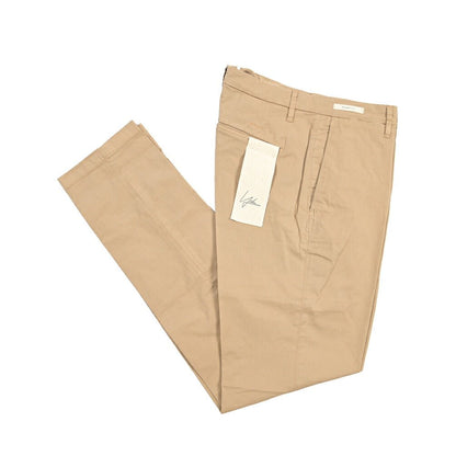 SUMMER SALE｜YCHAI ストレッチコットン ノータックチノパンツ / SKINNY FIT ベージュ（NOCCIOLA） 30 | GUARDAROBA MILANO OFFICIAL STORE