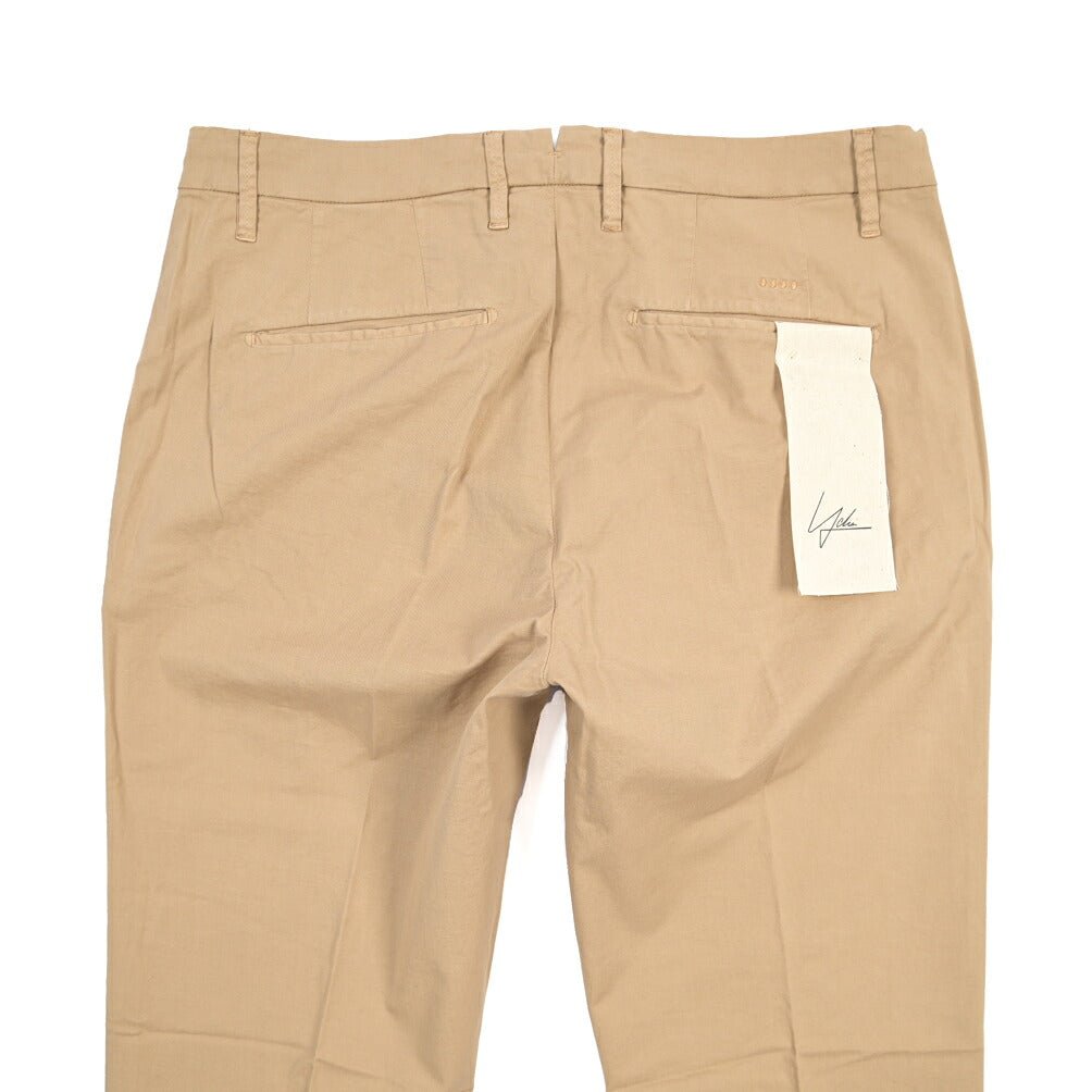 SUMMER SALE｜YCHAI ストレッチコットン ノータックチノパンツ / SKINNY FIT ベージュ（NOCCIOLA） 30 | GUARDAROBA MILANO OFFICIAL STORE