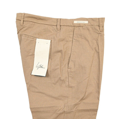 SUMMER SALE｜YCHAI リネン混コットン ノータックパンツ / SKINNY FIT ベージュ（NOCCIOLA） 33 | GUARDAROBA MILANO OFFICIAL STORE