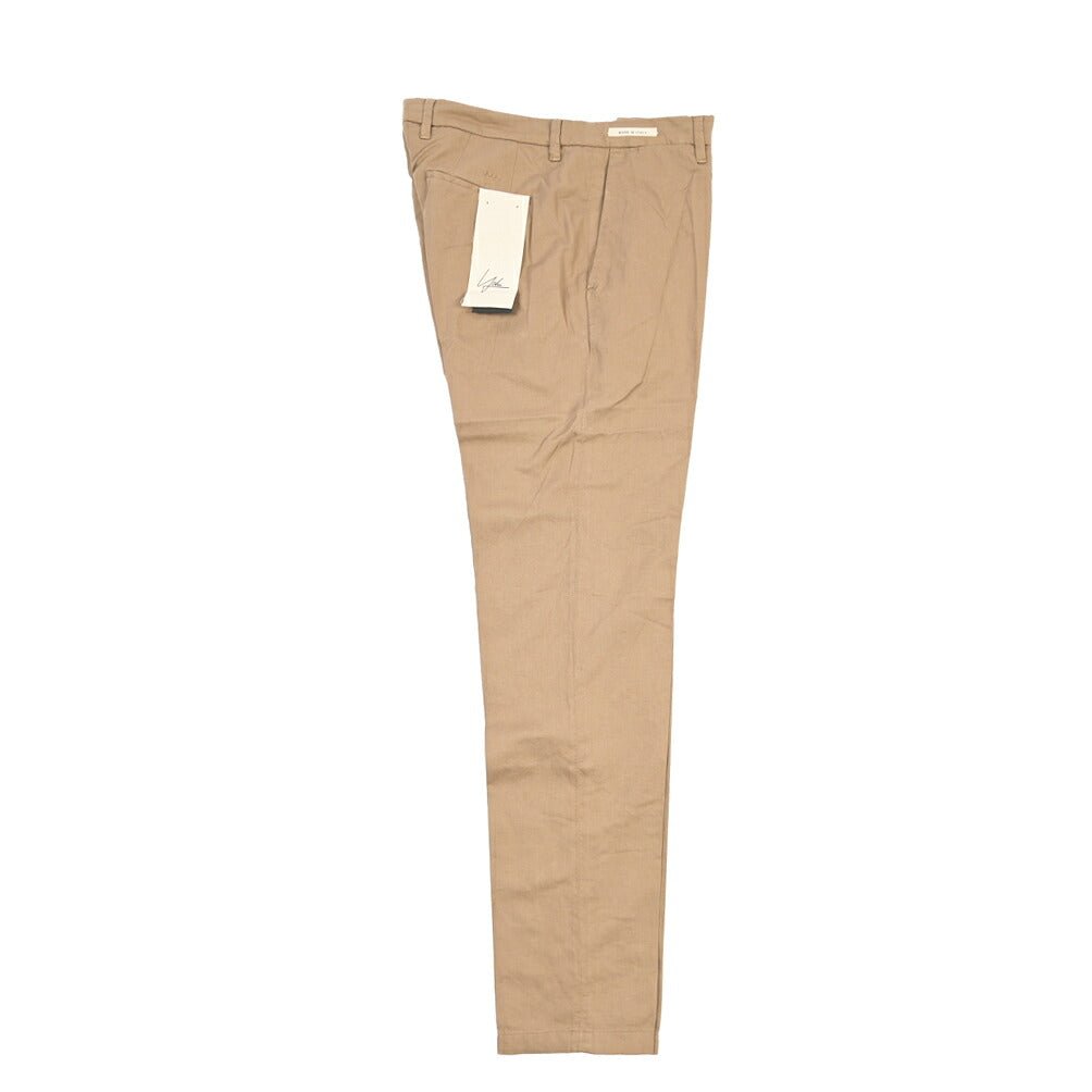 SUMMER SALE｜YCHAI リネン混コットン ノータックパンツ / SKINNY FIT ベージュ（NOCCIOLA） 33 | GUARDAROBA MILANO OFFICIAL STORE