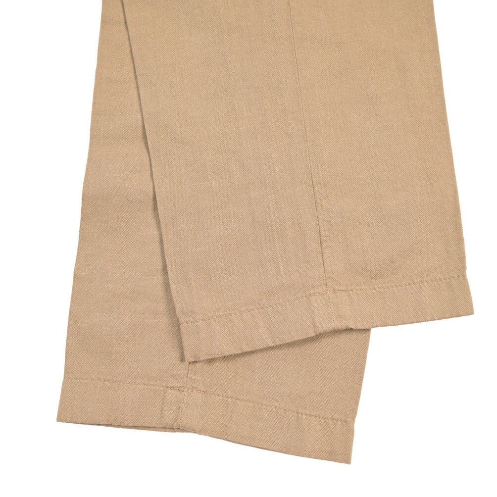 SUMMER SALE｜YCHAI リネン混コットン ノータックパンツ / SKINNY FIT ベージュ（NOCCIOLA） 33 | GUARDAROBA MILANO OFFICIAL STORE
