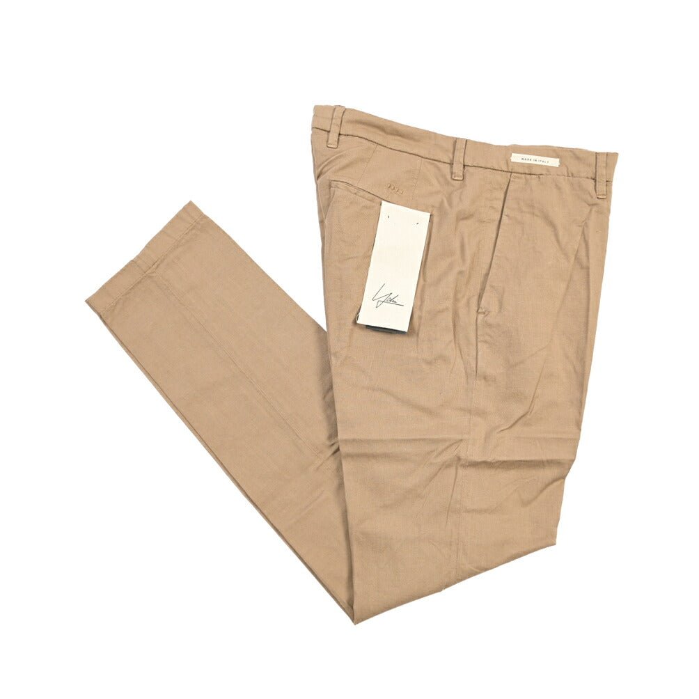 SUMMER SALE｜YCHAI リネン混コットン ノータックパンツ / SKINNY FIT ベージュ（NOCCIOLA） 33 | GUARDAROBA MILANO OFFICIAL STORE