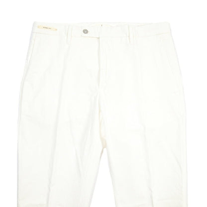 SUMMER SALE｜YCHAI リネン混コットン ノータックパンツ / SKINNY FIT ホワイト(BIANCO) 31 | GUARDAROBA MILANO OFFICIAL STORE