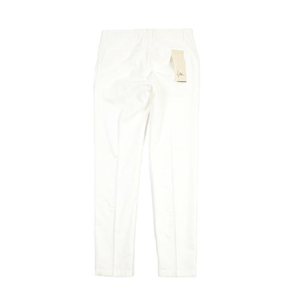 SUMMER SALE｜YCHAI リネン混コットン ノータックパンツ / SKINNY FIT ホワイト(BIANCO) 31 | GUARDAROBA MILANO OFFICIAL STORE