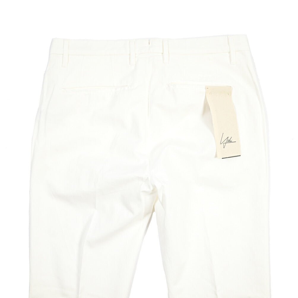 SUMMER SALE｜YCHAI リネン混コットン ノータックパンツ / SKINNY FIT ホワイト(BIANCO) 31 | GUARDAROBA MILANO OFFICIAL STORE