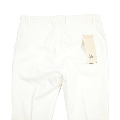 SUMMER SALE｜YCHAI リネン混コットン ノータックパンツ / SKINNY FIT ホワイト(BIANCO) 31 | GUARDAROBA MILANO OFFICIAL STORE