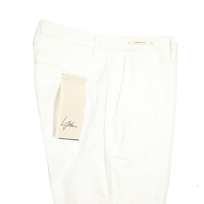 SUMMER SALE｜YCHAI リネン混コットン ノータックパンツ / SKINNY FIT ホワイト(BIANCO) 31 | GUARDAROBA MILANO OFFICIAL STORE
