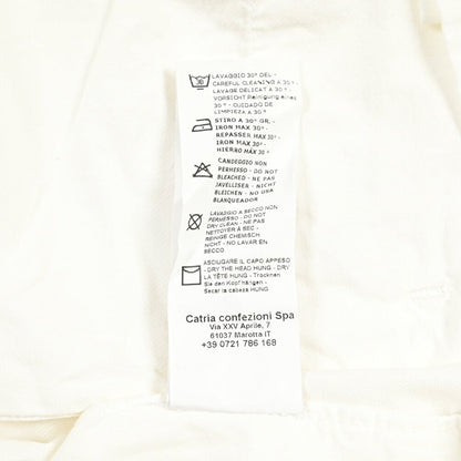 SUMMER SALE｜YCHAI リネン混コットン ノータックパンツ / SKINNY FIT ホワイト(BIANCO) 31 | GUARDAROBA MILANO OFFICIAL STORE