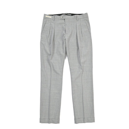 SUMMER SALE｜YCHAI ストレッチウール ツータックスラックス / TAPERED FIT グレー 31 | GUARDAROBA MILANO OFFICIAL STORE