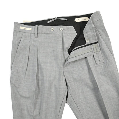 SUMMER SALE｜YCHAI ストレッチウール ツータックスラックス / TAPERED FIT グレー 31 | GUARDAROBA MILANO OFFICIAL STORE