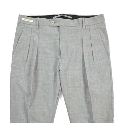 SUMMER SALE｜YCHAI ストレッチウール ツータックスラックス / TAPERED FIT グレー 31 | GUARDAROBA MILANO OFFICIAL STORE