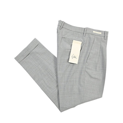 SUMMER SALE｜YCHAI ストレッチウール ツータックスラックス / TAPERED FIT グレー 31 | GUARDAROBA MILANO OFFICIAL STORE