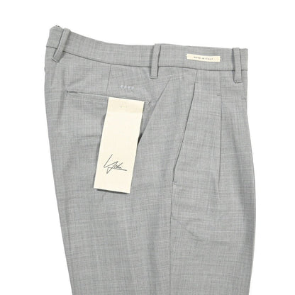 SUMMER SALE｜YCHAI ストレッチウール ツータックスラックス / TAPERED FIT グレー 31 | GUARDAROBA MILANO OFFICIAL STORE