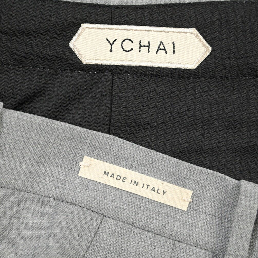 SUMMER SALE｜YCHAI ストレッチウール ツータックスラックス / TAPERED FIT グレー 31 | GUARDAROBA MILANO OFFICIAL STORE