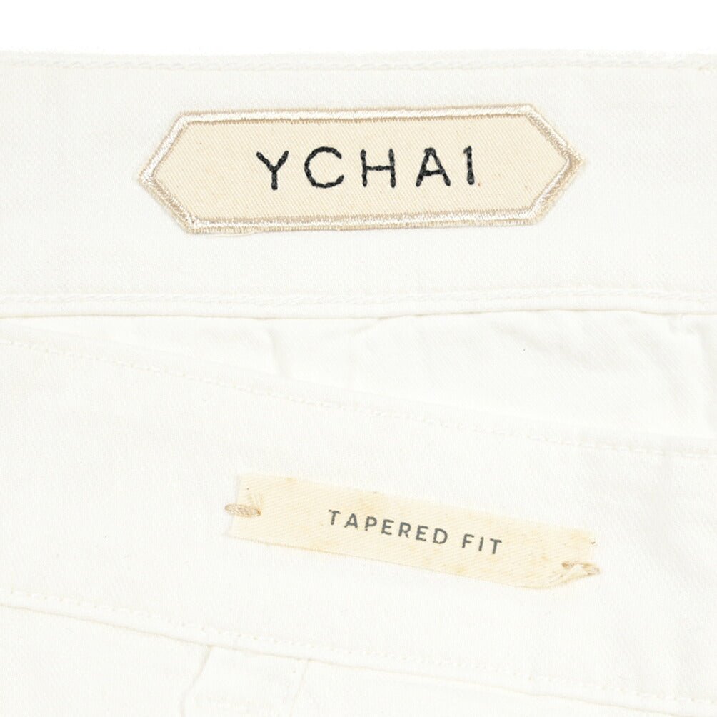 SUMMER SALE｜YCHAI “リネン混コットン ノータックカーゴパンツ / TAPERED FIT ホワイト(BIANCO) 29 | GUARDAROBA MILANO OFFICIAL STORE