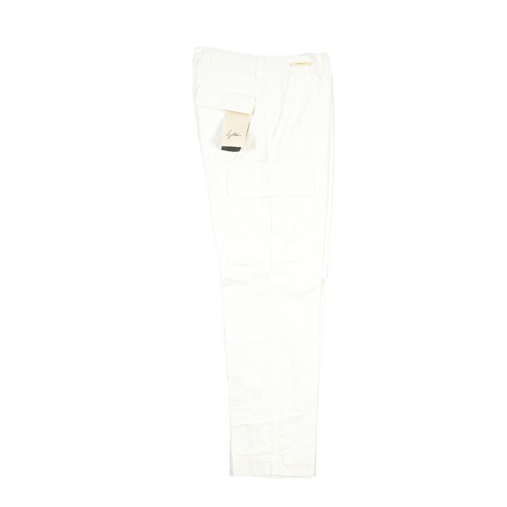 SUMMER SALE｜YCHAI “リネン混コットン ノータックカーゴパンツ / TAPERED FIT ホワイト(BIANCO) 29 | GUARDAROBA MILANO OFFICIAL STORE